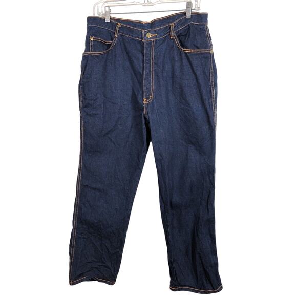 Gitano Jeans Vintage 1980s Size 34 High Rise Length Short Dark Wash Retro - Picture 1 of 14